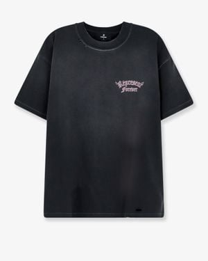 Represent Used-Effect Cotton T-Shirt - Black