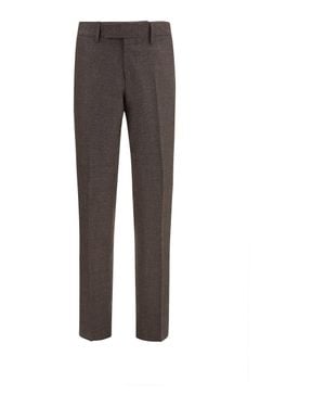 Lardini Tailored Viscose Pants - Gray