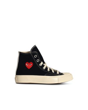 COMME DES GARÇONS PLAY Heart' Canvas Trainers - White