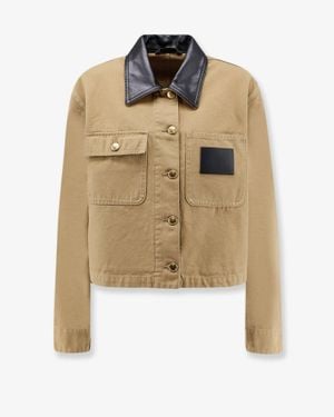 Balenciaga Workwear Cropped Canvas Jacket - Natural