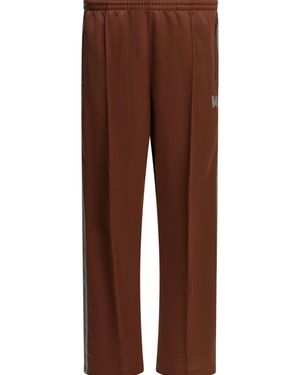 Needles Bordeaux Polyester Sports Trousers - Brown