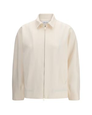 Max Mara Pure Mxppala Jacket Scuba Jersey Avorio - White