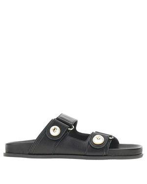 Jimmy Choo 'Fayence' Leather Double-Strap Sandals - Black