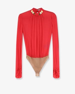 Elisabetta Franchi Viscose Shirt With Body Detail - Red