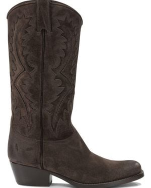 Sartore Leather Cowboy Boots - Brown