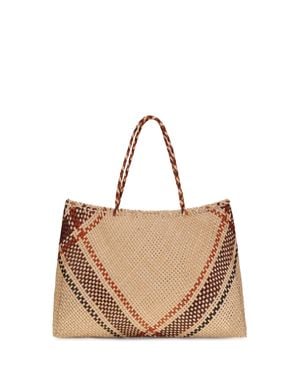 Dragon Diffusion Handwoven Leather Tote Bag Natural