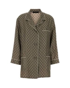 Gucci Gg Silk Shirt - Green