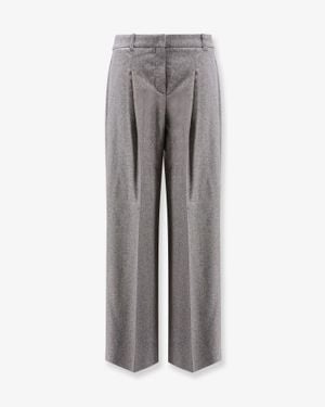 BOSS Melange Wool Blend Trousers - Grey