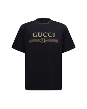 Gucci Printed Silk-Blend Jersey T-Shirt - Black