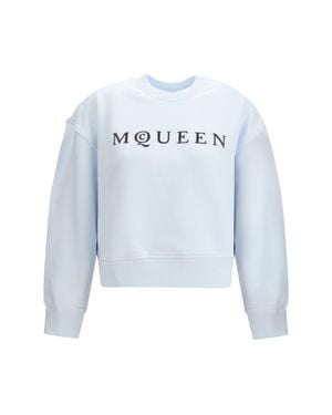 McQueen Logo Printed Sweatshirt - Blue