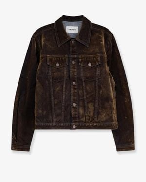 Tonywack Trucker Flocked Denim Jacket - Black