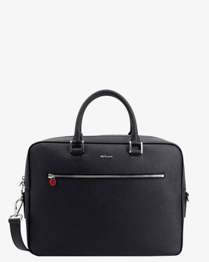Kiton Leather Work Bag - Black