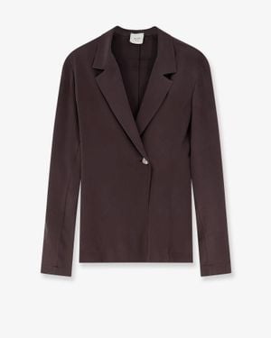 Alysi Blazer Loose Silk - Purple