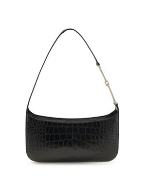 Tom Ford Small Crocodile-Print Shoulder Bag - White