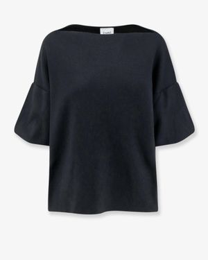 Nude Wool Blend Boat Neck Jumper - Blue
