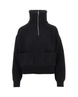 Alaïa Wool Cashmere Trucker Jumper - Black