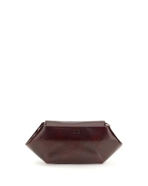 Ganni Bou East/West Crossbody Bag - Brown