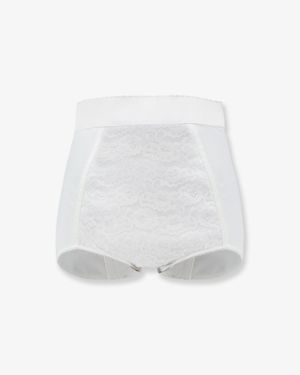 Dolce & Gabbana Jacquard And Lace Shorts - White
