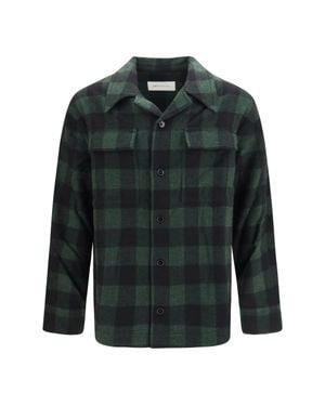 Ami Paris Checked Virgin Wool Shirt - Green