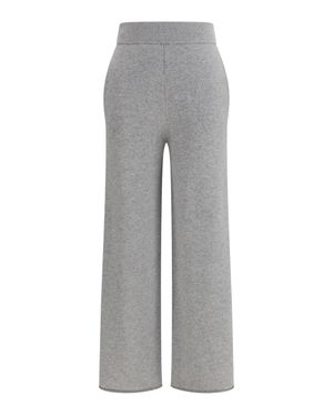 Max Mara Pure Cashmere Trousers Grigio Chiaro - Grey