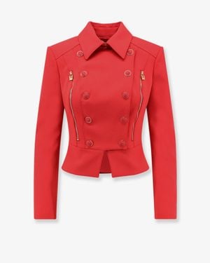 Elisabetta Franchi Cropped Blazer - Red
