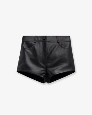 Frankie Shop Loen Leather Shorts - Black