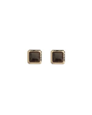 Self-Portrait Square Enamel Earrings - White