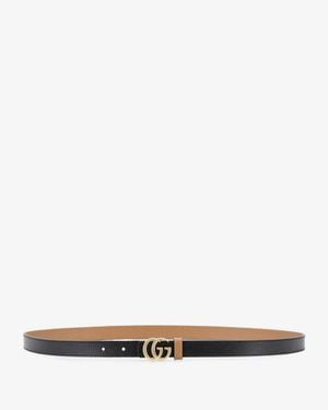 Gucci Reversible Calfskin Belt - White