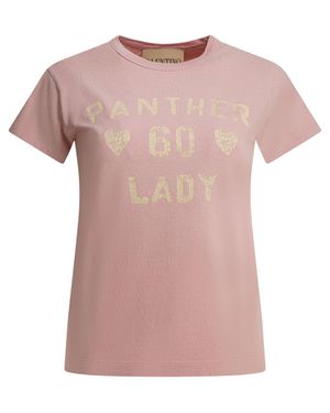 Valentino Panther Lady T-shirts Pink