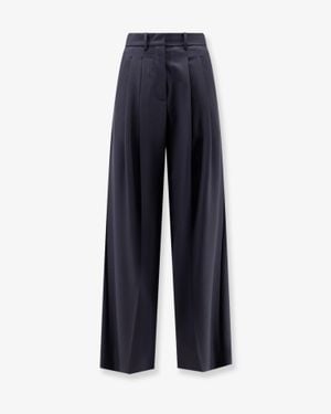 Alysi Wool Blend Trousers With Pinces - Blue
