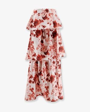 ACTUALEE Skirt Flounced Long - White
