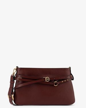 Pinko Leather Belt Shoulder Bag - Brown
