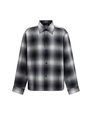 Amiri Oversized Flannel Shirt - Grey