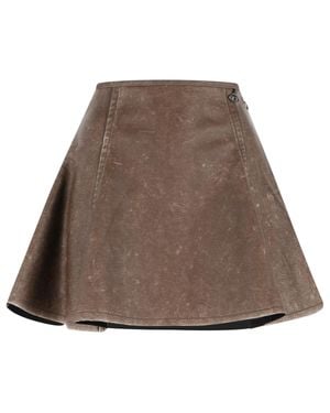DIESEL 'Erina' Faux Leather Miniskirt - Brown