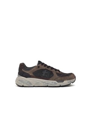 Premiata 'Mase25 8421' Suede Blend Trainers - Black