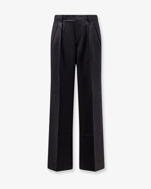 Tonywack Wool Blend Trousers With Frontal Pinces - Black