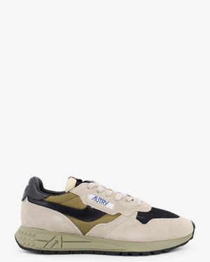 Autry Reelwind Low Mesh And Suede Trainers With Iconic Side Logo - White