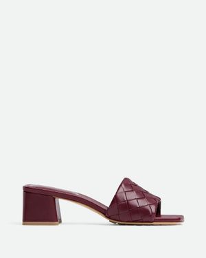 Bottega Veneta "Parco" Heeled Mules - Purple