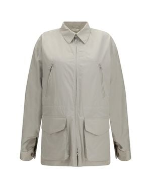 Rier Cotton Zipped Pockets Jacket - Gray