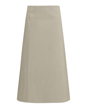 Rier Bonded Cotton Skirt - Natural