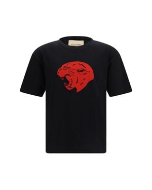 Valentino T-Shirt Panther Cotton - Black