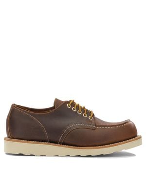 Red Wing Wing Moc Toe Leather Loafers - Brown