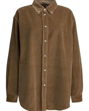 Miu Miu Cotton Shirt - Brown