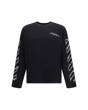 Off-White c/o Virgil Abloh Patterned Long-Sleeve T-Shirt - Blue