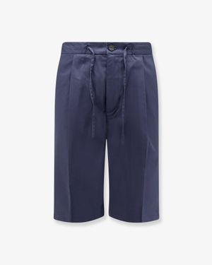 Hevò Torre Lapillo Cotton Shorts - Blue