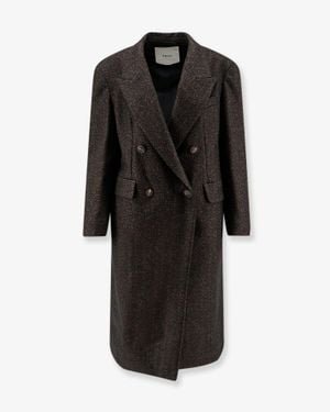 Hevò Martina Franca Wool Blend Coat - Black