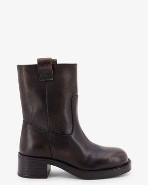 Alohas Rajan Leather Ankle Boots - Black