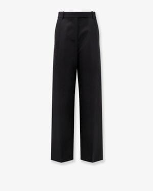 Tom Ford Sharp Wool Trousers With Pleats - Black