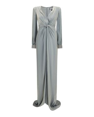 Nissa Long Crossover Dress - Grey