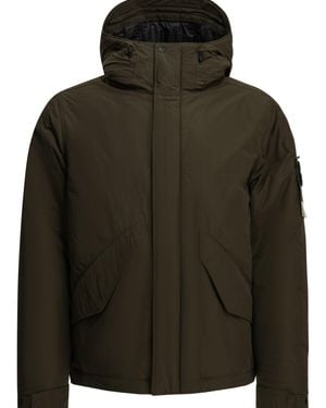 Stone Island "Crinkle Reps Ny" Short Down Jacket - Green